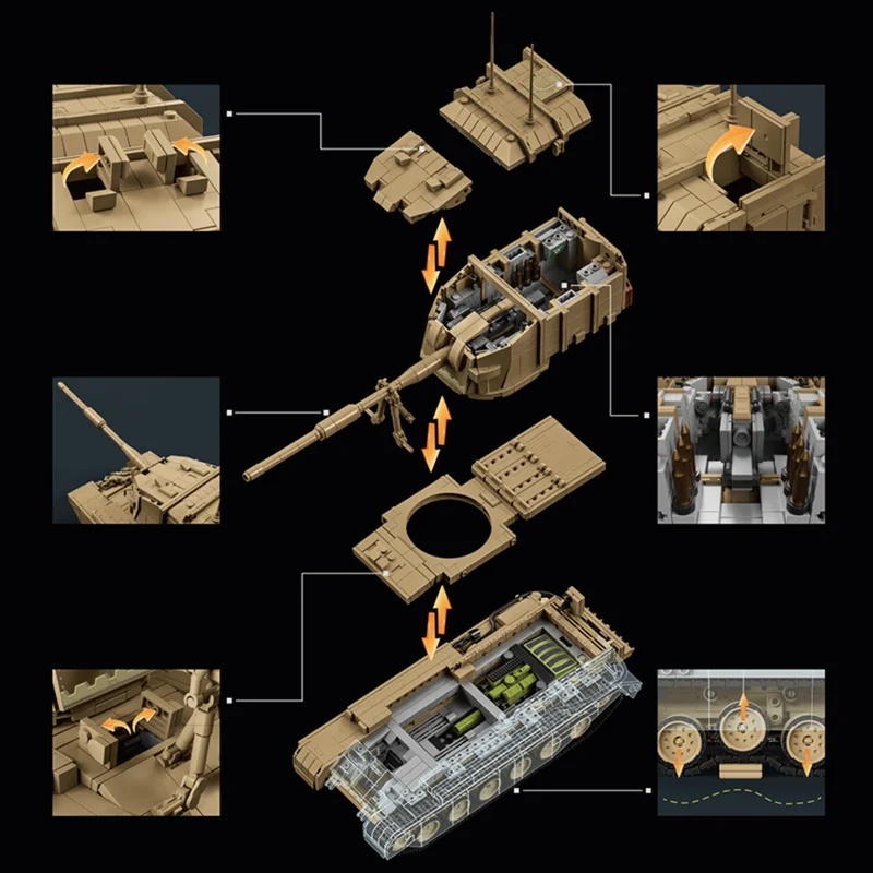 2080pcs British FV4005 Heavy A - đánh giá và giá Lego Compatible Military Tank